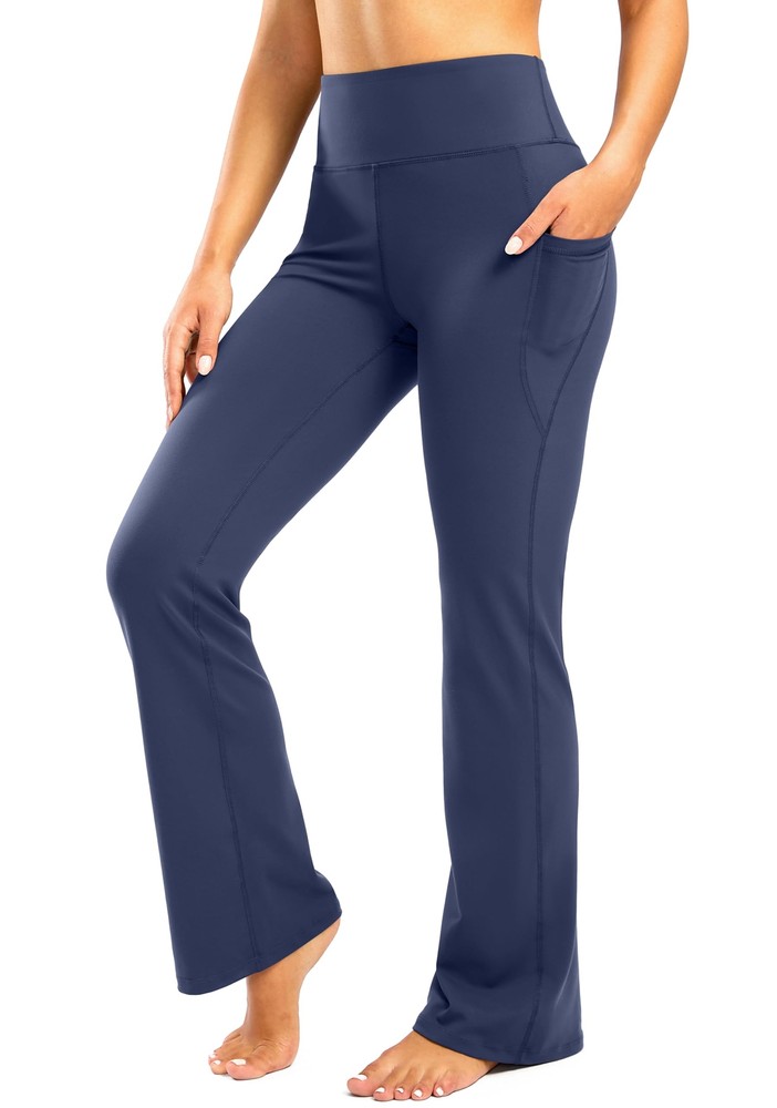 28″/30″/32″/34″ Inseam Women’s Bootcut Yoga Pants Long Bootleg High-Waisted F…