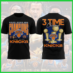 LIMITED!! New York Knick$ 3-Time Basketball Finals Champions 2 Sides T Shirt