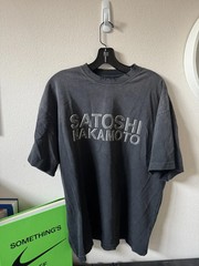 Satoshi Nakamoto Shadow Logo T-shirt – Size M