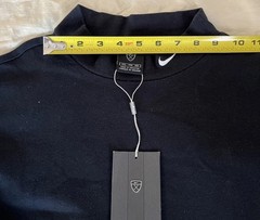 NWT Nike Golf TShirt Vtg 90’s Black Mock Neck Long Sleeve Cotton Swoosh Men XXL