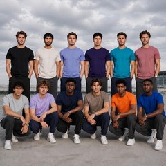 BILLIONHATS 24 Pack 12 Mens Jogger Pants & 12 Assorted T-Shirts, Bulk Wholesale