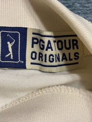 PGA Tour Originals Mock Neck Shirt Men’s Size M Cream Off-White Golf Tee