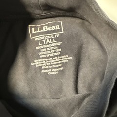 LL Bean Mens Shirt Size Large Tall Black High Neck Long Sleeve Classic