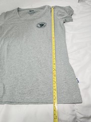 Fjallraven Womens Sz M Logo T-Shirt Grey Hiking Outdoor Lightweight Cotton Blend