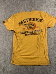 NWT FastHouse Ignite T-Shirt Vintage Gold “Always Sparkin” Spark Plug Design NEW