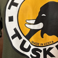 NWT TUSKER TUSKER Made In Kenya Dark Green Shirt Size Medium Elephant Styled
