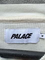 Palace Waffle Longsleeve Spellout Top Soft White/Burgundy