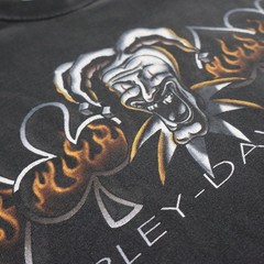 Vintage Harley Davidson T-Shirt Mens L Joker Flames Chester’s Mesa AZ USA Made