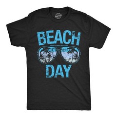 Mens Funny T Shirts Beach Day Sunglasses Sarcastic Vacation Tee For Men