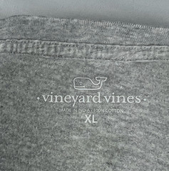 Vineyard Vines Mens Football Whale Pocket T Shirt XL Short Sleeve Heather Gray