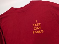 I Feel Like Pablo Long Sleeve Red Tee Kanye West Yeezy Size XL Pablo Tour Suna