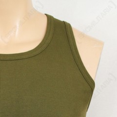 Olive Green Tank Top – Premium – Vest Army Military Army Mens All Sizes New