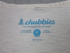 Chubbies Tank Top Shirt Mens Medium White Heather Neon Windsurf Graphic Retro