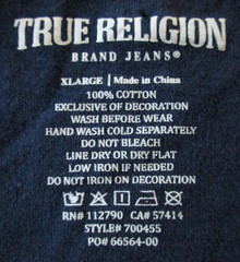 True Religion T Shirt Men’s XL Extra Large Stitched Patches Preppy Smart Casual