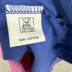 Teddy Fresh T Shirt Mens Large Two Tone Split Color Blue Pink Embroidered Logo