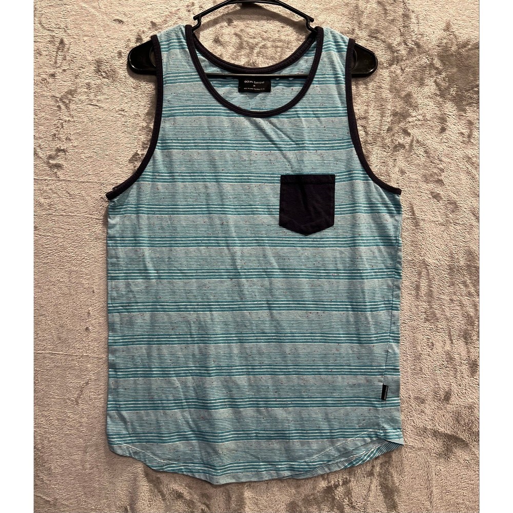 Ocean Current Men’s Tank Top Chest Pocket Crew Neckline Size Medium Casual Beach