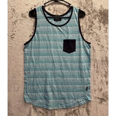 Ocean Current Men’s Tank Top Chest Pocket Crew Neckline Size Medium Casual Beach