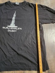 Vintage Mens L Burj Khalifa Dubai Skyscraper UAE United Arab Emirates T Shirt
