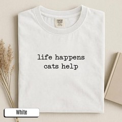 Cat Lover Life Comfort Tee Feline Owner Gift Animal Design