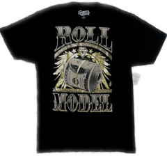 Men’s T Shirt – ROLL MODEL-100 DOLLAR BILL- 100% cotton Black New