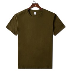 Men T Shirt Cotton Short Sleeve Solid Pure Color Leisure Basic Streetwear Top