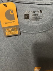 Carhartt Men’s Long Sleeve Shirt Size Large Men Loose Fit K231 Thundercloud Blue