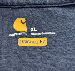 Carhartt Pocket Shirt Mens XL Blue Workwear Tee T-Shirt K87 Original Fit Logo