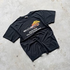 Harley Davidson Vintage Shirt Eagle Flames Men’s XL Made In USA Black