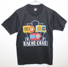NOS Vtg 80’s Screen Stars Radio Art Deco Single Stitch t Shirt Sz M Made in USA