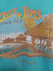 Vintage Capt.Jim’s Conch Hut St Augustine Fla.Shirt Sz Small Runs Smaller As-Is