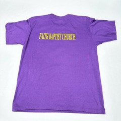 VTG YALEX GOLD I LOVE MY CHURCH Religious Jesus Size Large Tshirt