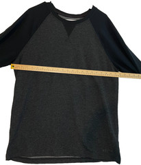 Orvis Lounge Lounge Shirt Mens Large Gray Stretch Wordmark Logo Raglan Sleeve