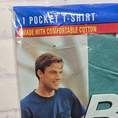Size M – Men’s 90’s BVD Heavyweight T Shirt Pocket T-Shirt Vintage Sealed