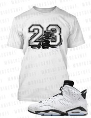 23 Cookie Graphic Sneaker Tee Shirt Match J6 Reverse Oreo Big Tall Street Wear T
