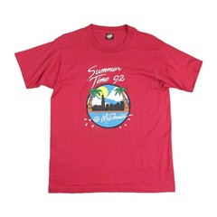 VTG 90s McDonalds Shirt Mens Large Chicago Summer Time Graphic Promo USA Red Tee