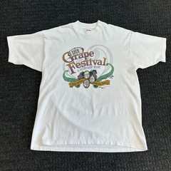 Vintage Lodi Grape Festival T Shirt Wine California XL White Fruit of the Loom