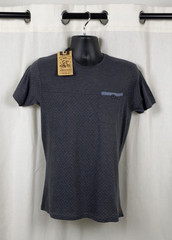 Brave Soul Men’s Ginn Dot Print T-shirt Mid Charcoal Marl Size S CR058 GG 16