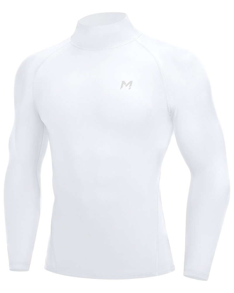 Long Sleeve Compression Shirts for Men Mock Turtleneck Gym T-Shirt Quick Dry …