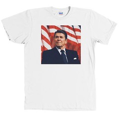 Ronald Reagan American Flag Portrait T Shirt Republican Tee NEW WITH TAGS