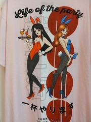 FRESH LAUNDRY MEN’S PINK SHIRT LIFE OF THE PARTY BEER SEXY ANIME BUNNY XL NWT