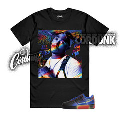 Air Force 1 Low Retro Heat Map Black Racer Blue T Shirt Match TP