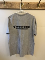 Jerzees Dri-Power Men’s L Reg Gray Firestone Building Products Graphic T-Shirt