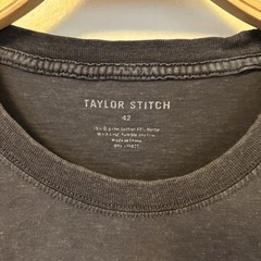 Taylor Stitch T-Shirt Organic Cotton Hemp Crew Neck 42 Gray Light Weight XL DESC