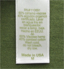 Royal Apparel Green Hemp/Organic Cotton T-Shirt Men/Unisex S M XL 2XL USA
