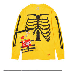 SUPREME FW25 HANES BONES THERMAL CREW 1 PACK BLACK NATURAL YELLOW S-XL