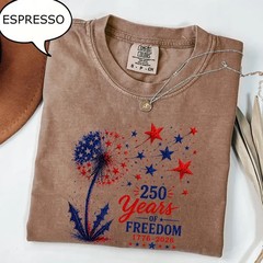 USA 250th Anniversary 1776-2026 Patriotic Freedom T-Shirt American Dandelion Tee