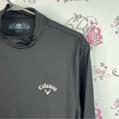Callaway shirt turtleneck logo white front Men’s Long Sleeve Black Tee