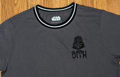 Darth Vader Sith t-shirt Embroidered Logo, Star Wars (L) Gray Color with Black