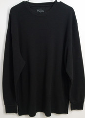 Galaxy Men’s Sz 3XL Long Sleeve Thermal Shirt Black Machine Washable Cold