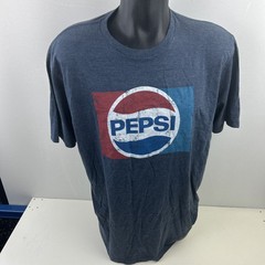 Pepsi Cola Tshirt Adult X-Large Blue District Made Tee Logo Casualwear Shirt